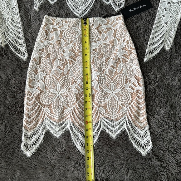 FOR LOVE AND LEMONS LACE CROP TOP AND SKIRT - Picture 12 of 15